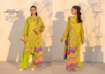 CHUNRI CHARM Light Yellowish Green Printed Lawn Suit