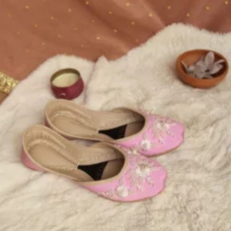 Qurbat Pink Ladies Khussa - Image 2