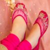 Sayonee Velvet Khussa & Backless Jutti For Women