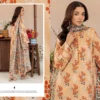 Peach Floral ZIVA By Guljee Lawn Suit