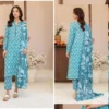 ZIVA By Guljee Lawn Suit Light Bue
