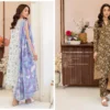 ZIVA By Guljee Lawn Suit Light Purple