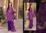 Mahajal Embroidered Lawn Suit ( Purple)