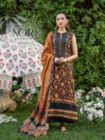 NOIR Printed Unstitched Lawn Suit - Image 3