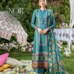 NOIR Printed Unstitched Lawn Suit (Zinc)