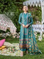 NOIR Printed Unstitched Lawn Suit (Zinc)