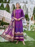 NOIR Printed Unstitched Lawn Suit ( Purple)