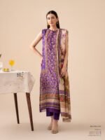 Hala 3-Piece Printed Lawn (Light Purple)
